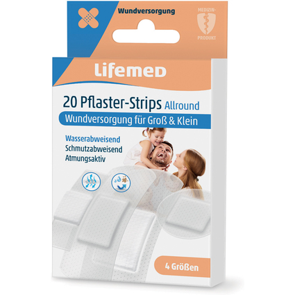 Lifemed Pflaster-Strips "Allround", halbtransparent, 20er