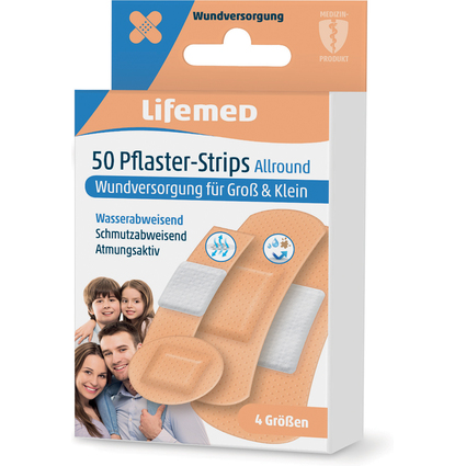 Lifemed Pflaster-Strips "Allround", hautfarben, 50er