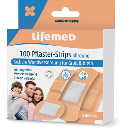 Lifemed Pflaster-Strips "Allround", hautfarben, 100er