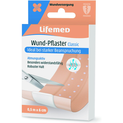 Lifemed Wund-Pflaster "Classic", hautfarben, 500 mm x 60 mm