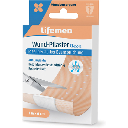 Lifemed Wund-Pflaster "Classic", hautfarben, 1000 mm x 60 mm