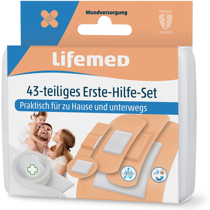 Lifemed Erste-Hilfe-Pflaster-Set, 43-teilig