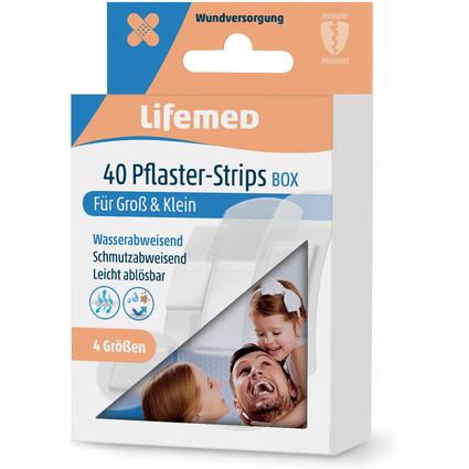 Lifemed Pflaster-Strips "Allround", halbtransparent, 40er