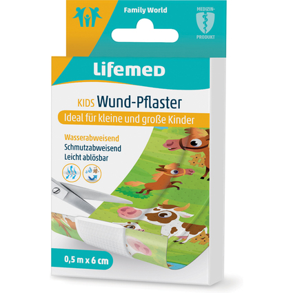 Lifemed Kinder-Wund-Pflaster "Farmtiere", 500 mm x 60 mm