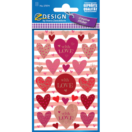 AVERY Zweckform ZDesign Geschenke-Sticker "LOVE"