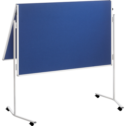 FRANKEN Moderationstafel ECO, 2x 750 x 1.200 mm, Filz, blau