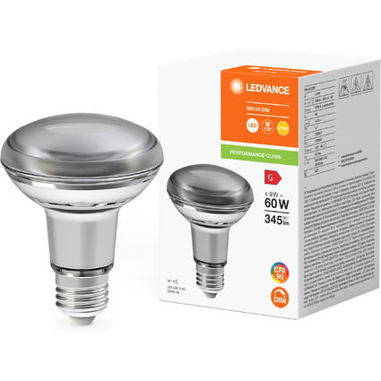 LEDVANCE LED-Reflektorlampe R80 DIM, 4,9 Watt, E27