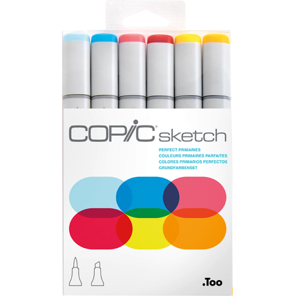 COPIC Marker sketch, 6er Set "Perfect Primaries"