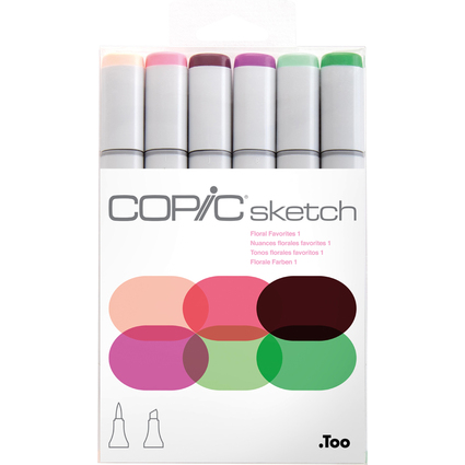 COPIC Marker sketch, 6er Set "Floral Favorite 1"