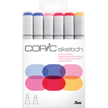 COPIC Marker sketch, 6er Set "Floral Favorite 2"