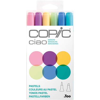 COPIC Marker ciao, 6er Set "Pastels"