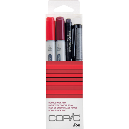 COPIC Marker ciao, 4er Set "Doodle Pack Red"