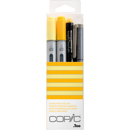 COPIC Marker ciao, 4er Set "Doodle Pack Yellow"