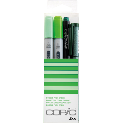 COPIC Marker ciao, 4er Set "Doodle Pack Green"