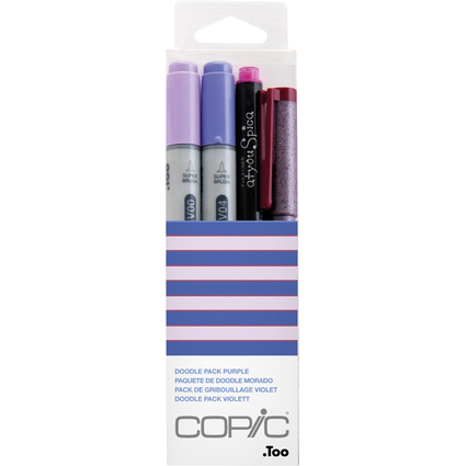 COPIC Marker ciao, 4er Set "Doodle Pack Purple"