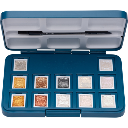 ROYAL TALENS Aquarellfarbe Van Gogh, 12er Box, Metallic-