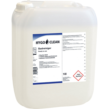 HYGOCLEAN Badreiniger Ready to use, 10 Liter Kanister