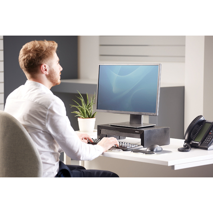 Fellowes Monitorstnder Designer Office Suites, schwarz