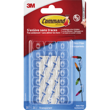 3M Command Deko-Clip, Kunststoff, Gre: XS, transparent