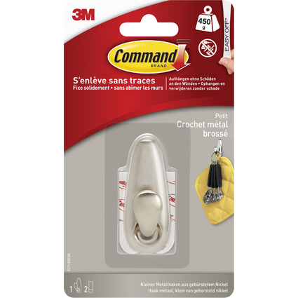 3M Command Metall-Haken "Classic", Gre: S, silber