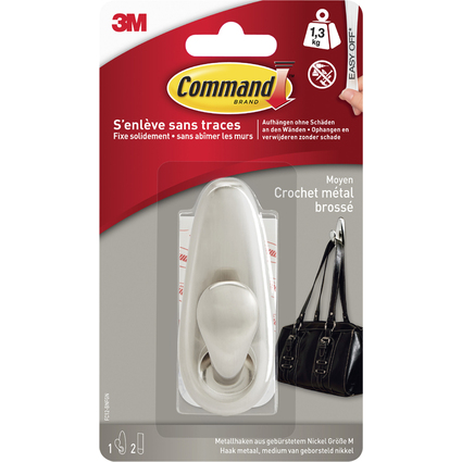 3M Command Metall-Haken "Classic", Gre: M, silber