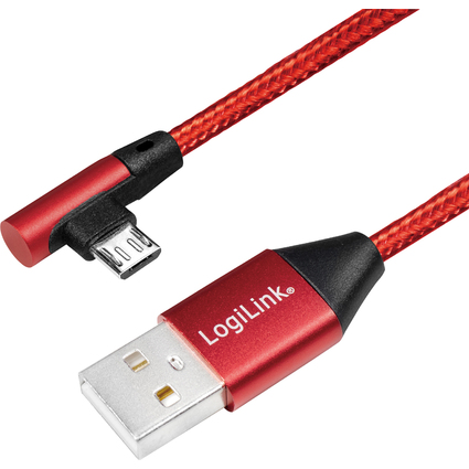 LogiLink USB 2.0 Kabel, USB-A - Micro-USB Stecker, 0,3 m