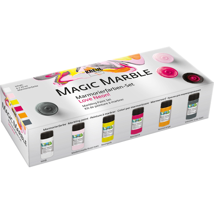 KREUL Marmorierfarbe "Magic Marble", Set Love Neon!