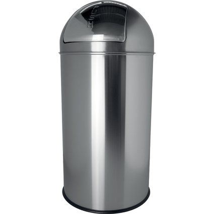 helit Edelstahl-Abfalleimer "the dome", 30 Liter, silber