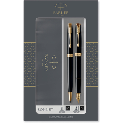 PARKER Schreibgerte-Set SONNET Black Lacquer G.C.