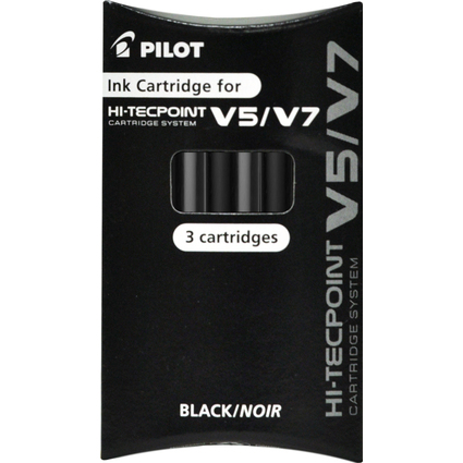 PILOT Tintenpatronen fr Tintenroller V5/V7, schwarz