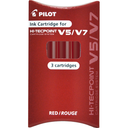 PILOT Tintenpatronen fr Tintenroller V5/V7, rot