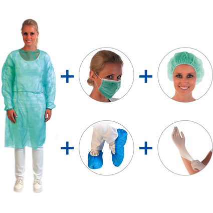 HYGOSTAR Schutzset MRSA II, grn, 5-teilig