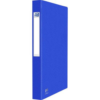 Oxford Ringbuch EUROFOLIO+, DIN A4, Karton, 2-Ring, blau