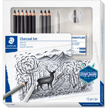 STAEDTLER Zeichenset/Kohleset Charcoal Design Journey