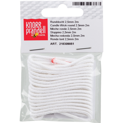 KNORR prandell Runddocht, Durchmesser: 2,5 mm, wei