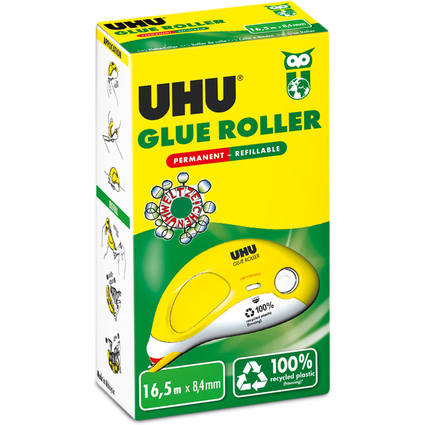 UHU Kleberoller GLUE Roller, permanent, 8,4 mm x 16,5 m