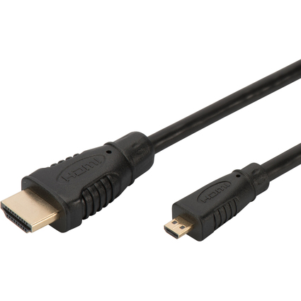 DIGITUS Anschlusskabel High Speed, HDMI-A - Micro HDMI-D