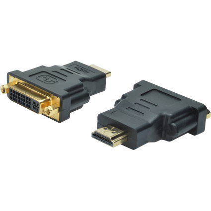 DIGITUS HDMI Adapter, HDMI-A - DVI-I, schwarz