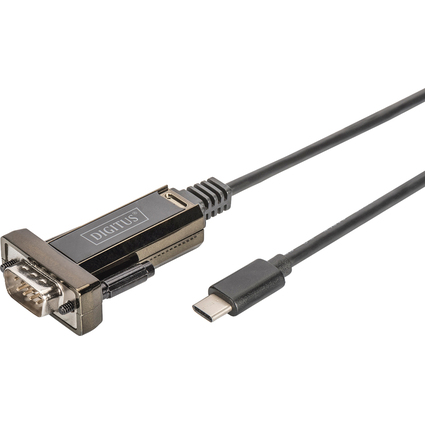 DIGITUS USB 2.0 Adapter, USB-C - RS232, schwarz