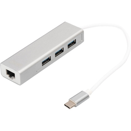 DIGITUS USB 3.0 Hub Super Speed, 3-Port + Ethernet