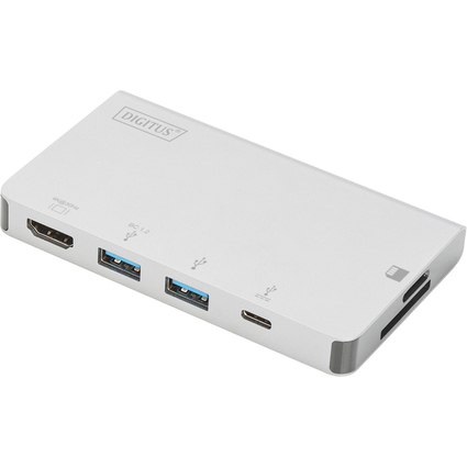 DIGITUS USB 3.0 Multiportadapter, 6-Port, silber