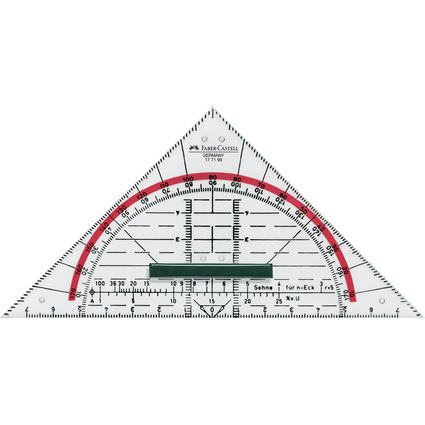 FABER-CASTELL Geometriedreieck BK 1 klein, mit Griff