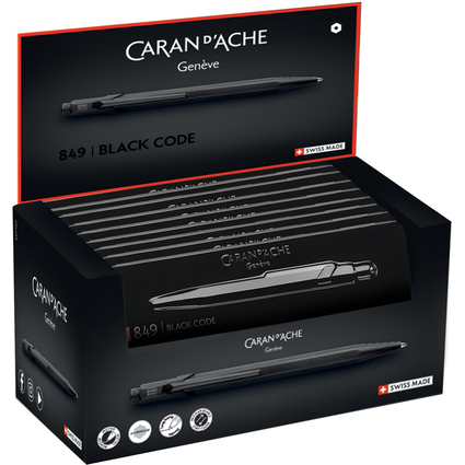 CARAN D'ACHE Druckkugelschreiber 849 BLACK CODE, im Display