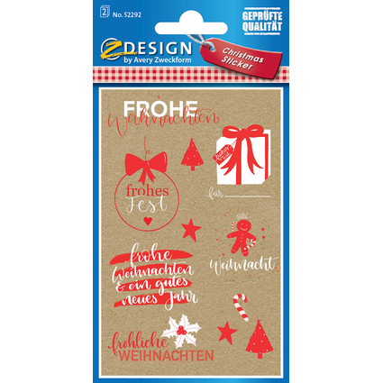 AVERY Zweckform ZDesign Weihnachts-Sticker "Xmas Motive"