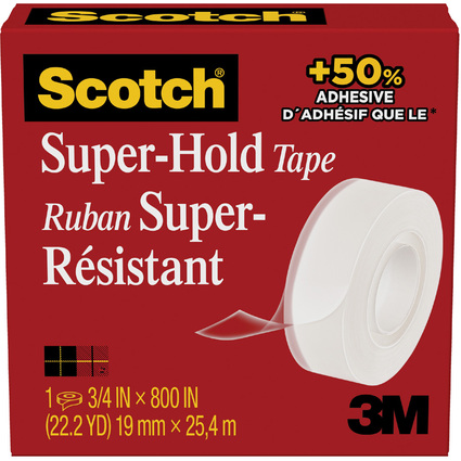 Scotch Klebefilm Super-Hold 700K, 19 mm x 25,4 m, Karton