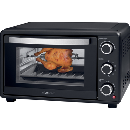 CLATRONIC Mini-Backofen MBG 3727, mit Drehspie, schwarz