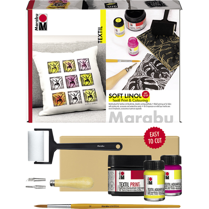 Marabu Textil Transfer Set "Soft Linol Print & Colouring"