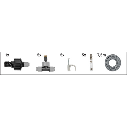 Bradas Garten-Sprhnebel-Set WHITE LINE, 7,5 m