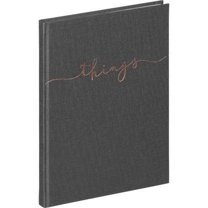 PAGNA Notizbuch "things", DIN A5, blanko, grau