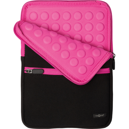 PAGNA Sleeve "Go", fr Tablet-PC, schwarz / dunkelrosa